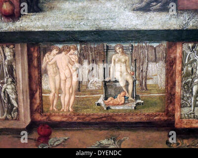 L'histoire de Troy, laissé inachevé, par Edward Burne-Jones, (né en 1833-mort en 1889)1898. Huile sur toile. Cette conception d'un travail en trois dimensions alliant l'architecture, la peinture et la sculpture n'a jamais été terminée. Le thème est de l'Iliade d'Homère, décrivant la guerre entre les Grecs et les Troyens, causée par l'enlèvement de la Reine spartiate, Helen, par le prince troyen, Paris. Birmingham Museum. Banque D'Images