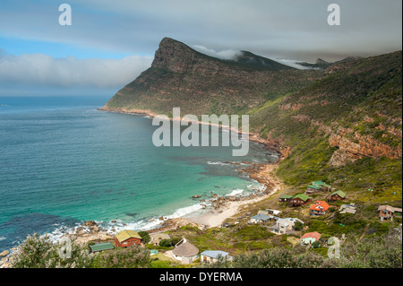 Smitswinkel Bay et maisons, péninsule du Cap, Western Cape, Afrique du Sud Banque D'Images