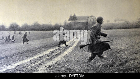 L'infanterie de l'armée française à la libération de l'Alsace 1944 Banque D'Images