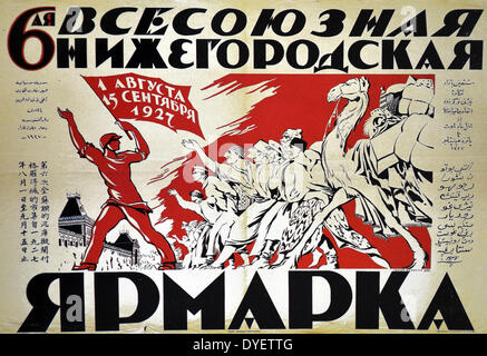 L'affiche de la Russie communiste soviétique Banque D'Images
