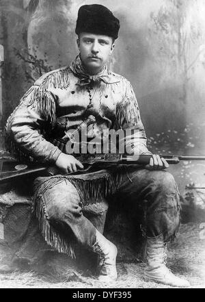 Photographie de Theodore Roosevelt 1898. La photo montre Theodore Roosevelt comme un Rough Rider. Rough Riders est le nom donné à la 1ère Cavalerie volontaire des États-Unis pendant la guerre hispano-américaine. Inconnu Banque D'Images