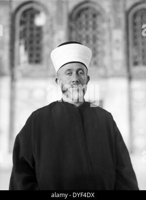 Les délégations de protestation arabe, des manifestations et des grèves de 1929. Son Eminence le Grand Mufti de Jérusalem. Haj Amin el-Husseini Effendi Banque D'Images