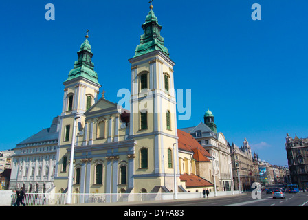 Lycée plébániatemplom église, Marcius 15 Ter square, Belvaros, le centre de Budapest, Hongrie, Europe Banque D'Images