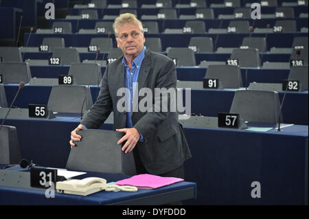 Membre du Parlement européen (MPE) co président du groupe des Verts, l'allemand Daniel Cohn Bendit au cours du débat sur l'examen de la présidence hongroise à Strasbourg, France 2011-07-05 par Wiktor Dabkowski Banque D'Images