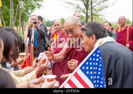 Dalaï-Lama arrive à l'Université de Maryland Banque D'Images