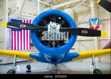 USA, Dakota du Sud, Rapid City, Dakota du Sud Air and Space Museum, Valiant Vultee BT-13, WW2-ère des avions d'entraînement Banque D'Images