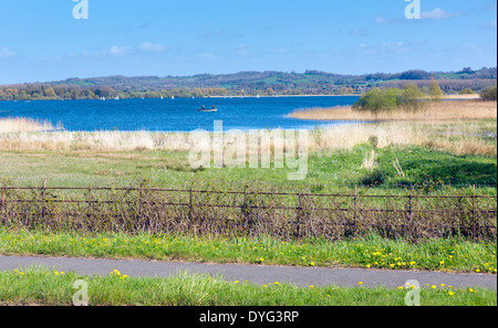 Chew Valley Lake et le réservoir Somerset en Angleterre un site important pour la faune Les oiseaux la voile et la pêche Banque D'Images