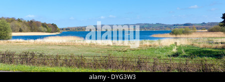 Chew Valley Lake et le réservoir Somerset en Angleterre un site important pour les oiseaux de la faune et de la pêche à vue panoramique Banque D'Images