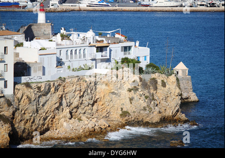 Sa Penya Distric à Ibiza, Iles Baléares, Espagne Banque D'Images