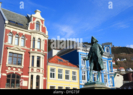 Ludvig Holberg monument à Bergen, Norvège Banque D'Images