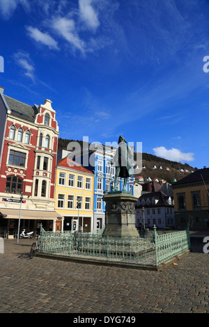 Ludvig Holberg monument à Bergen, Norvège Banque D'Images