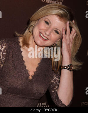 16 avril 2014 - New York, New York, États-Unis - ARIANNA HUFFINGTON assiste à la Hollywood Reporter's 35 personnes les plus puissantes dans les médias qui a eu lieu au Four Seasons Restaurant. (Crédit Image : © Kaszerman ZUMAPRESS.com)/Nancy Banque D'Images