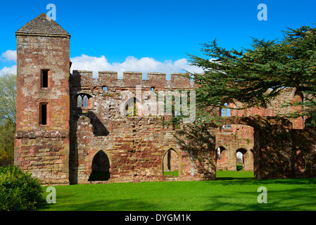 Acton Burnell château, un manoir fortifié du 13ème siècle, près du village d'Acton Burnell dans le Shropshire, en Angleterre. Banque D'Images