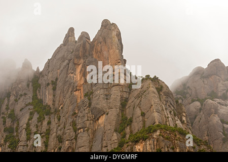 Vue paysage à Montserrat. C'est une montagne multi-situé près de la ville de Barcelone, en Catalogne, Espagne. Banque D'Images