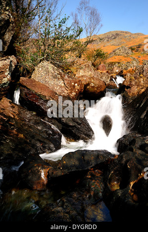 Loin des Cascades Easedale Banque D'Images