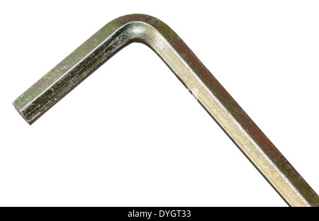 Clé Allen. Clé Allen ou clé hexadécimale libre sur un fond blanc. Banque D'Images