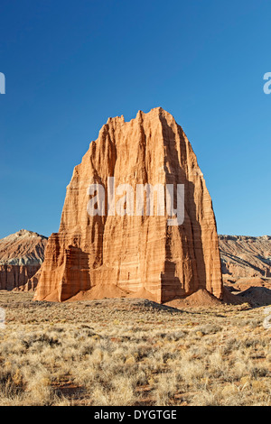 Temple du Soleil, Cathédrale, vallée de Capitol Reef National Park, Utah USA Banque D'Images