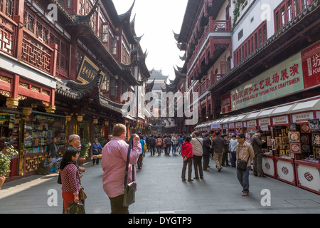 Le Jardin Yuyuan bazaar, Vieille Ville, Shanghai, Chine Banque D'Images