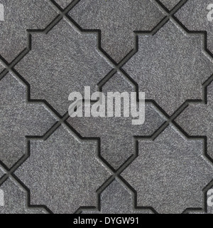 Revêtement gris béton sous la forme d'étoile octogonale et quatrefoils. Seamless Texture Mosaïque. Banque D'Images