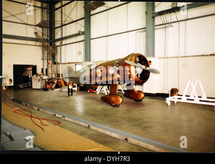 Le Wedell-Williams Model 44, équipé d'un moteur Pratt & Whitney Hornet R-1690, était un pilote aérien emblématique piloté par Jimmy Wedell, et utilisé dans de nombreux événements de course aérienne, y compris le Macmillan Ring-Free Special. Banque D'Images