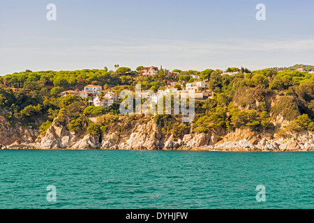 Falaises de la Costa Brava, en Catalogne, Espagne Banque D'Images