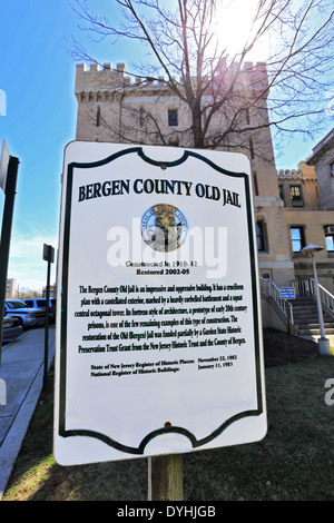 Bergen comté historique ancienne prison Hackensack New Jersey Banque D'Images