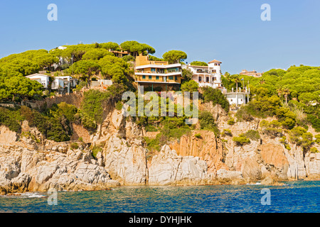 Falaises de la Costa Brava, en Catalogne, Espagne Banque D'Images