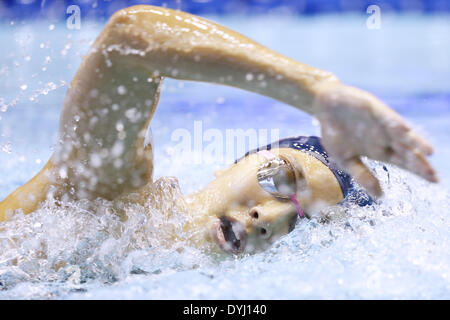 Piscine International Tatsumi, Tokyo, Japon. Apr 11, 2014. L'UEM Higuchi, le 11 avril 2014 - Natation : LE JAPON NAGER 2014 Women's 400m quatre nages individuel à Tatsumi Piscine International, Tokyo, Japon. © AFLO SPORT/Alamy Live News Banque D'Images