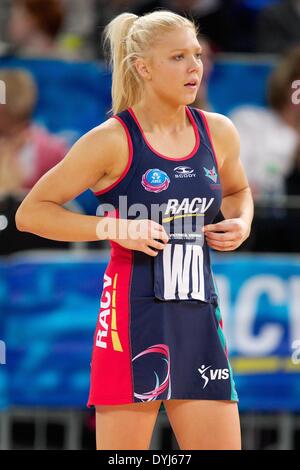 Melbourne, Victoria, Australie. Apr 19, 2014. KATE MALONEY du Melbourne vixens en action au cours de la Rd 8 Melbourne Vixens v Adelaide 2014 Thunderbirds Netball ANZ Championships à Hisense Arena. © Tom Griffiths/ZUMA/ZUMAPRESS.com/Alamy fil Live News Banque D'Images