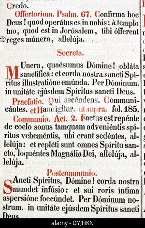 Missel romain et songbook d'un prêtre en Amérique., Messbuch Priesters und eines Liederbuch Banque D'Images