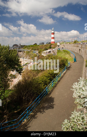 Plymouth Hoe, Smeaton's Tower Banque D'Images