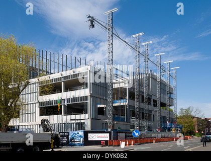 L'Institut National de graphène bâtiment en construction, avril 2014, Booth Street East, Manchester, Angleterre, Royaume-Uni. Banque D'Images