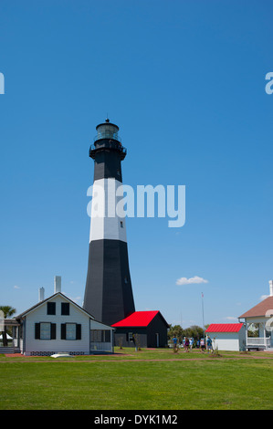 USA Georgia GA Phare et musée de Tybee Island près de Savannah sur la côte de l'océan Atlantique Banque D'Images