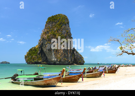 Tropical beach, Kho Poda à Krabi Thaïlande Banque D'Images