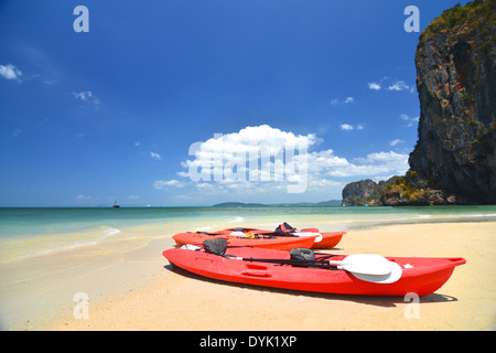 Tropical beach, Kho Poda à Krabi Thaïlande Banque D'Images