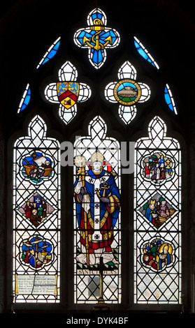 La fenêtre de l'Est, l'église Saint Nicolas, Little Horwood, Buckinghamshire, England, UK Banque D'Images