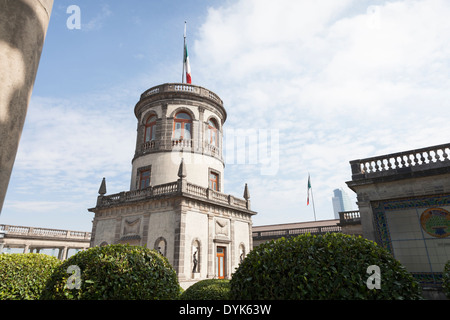 Caballero Alto tour de garde dans le château de Chapultepec - Bosque de Chapultepec, Miguel Hidalgo, Mexico, District Fédéral, Mexique Banque D'Images