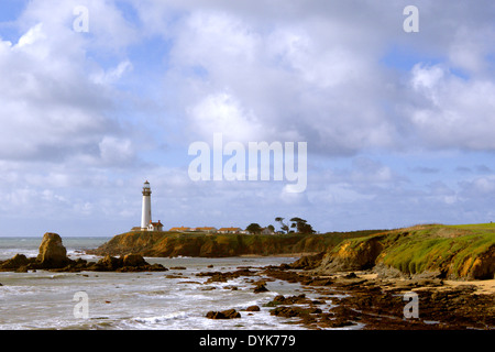 Pigeon Point Lighthouse, près de Half Moon Bay, Californie Banque D'Images