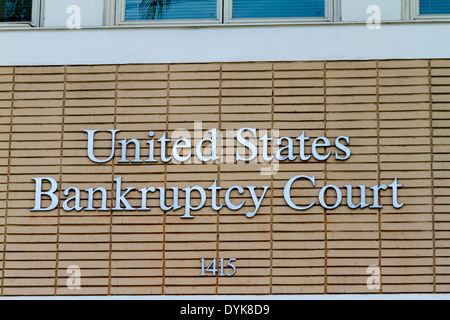 Inscrivez-vous sur avant United States Bankruptcy Court à Santa Barbara, Califolrnia Banque D'Images