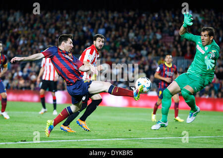 Barcelone, Espagne. © D. 20e Apr, 2014. Lionel Messi (Barcelone) Football/soccer : Espagnol Primera Division 'Liga BBVA' match entre le FC Barcelone 2-1 Athletic Bilbao au Camp Nou à Barcelone, Espagne. © D .Nakashima/AFLO/Alamy Live News Banque D'Images