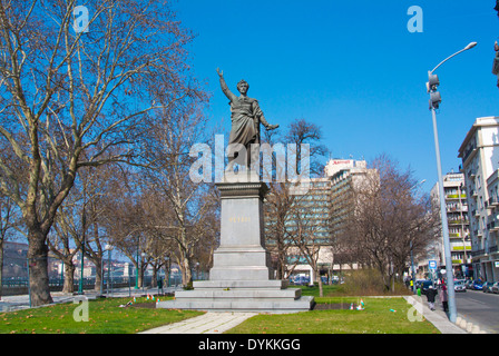 Statue de Sandor Petofi, 19e siècle, poète et homme politique hongrois Belvaros, le centre de Budapest, Hongrie, Europe Banque D'Images