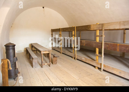 Zones de sommeil et d'alimentation des détenus, Mala pevnost, la petite forteresse, Terezin, près de Prague, République Tchèque, Europe Banque D'Images