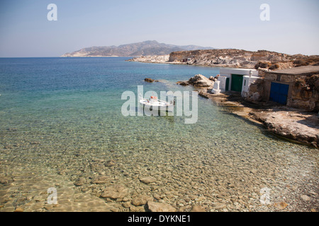 Village de pêcheurs, l'île de kimolos, îles Cyclades, Grèce, Europe Banque D'Images