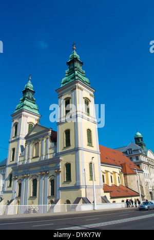 Lycée plébániatemplom église, Marcius 15 Ter square, Belvaros, le centre de Budapest, Hongrie, Europe Banque D'Images