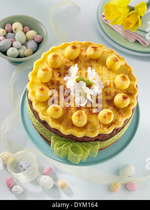 Simnel cake pour Pâques Banque D'Images