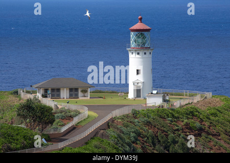 Daniel K. Inouye Kilauea point Phare et réserve naturelle surplombant l'océan Pacifique Banque D'Images