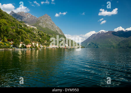 L'italien est du lac, le lac de Lugano, lago di Lugano, Côme, Lombardie, Italie Province Banque D'Images