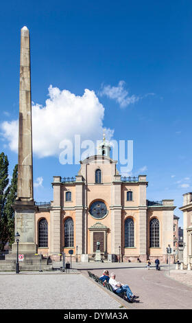 La Grande Église ou l'église de Saint-Nicolas, Storkyrkan, centre historique, Gamla Stan, Stockholm, Stockholm, Suède Comté Banque D'Images