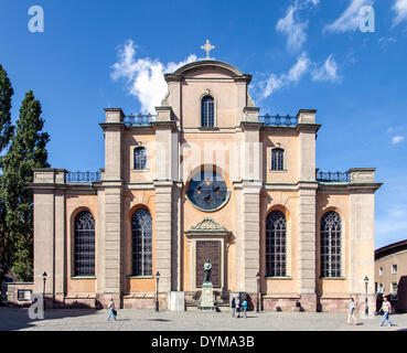 La Grande Église ou l'église de Saint-Nicolas, Storkyrkan, centre historique, Gamla Stan, Stockholm, Stockholm, Suède Comté Banque D'Images