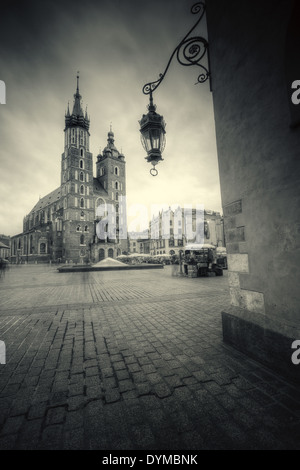 L'église Sainte Marie de Cracovie, Pologne. Banque D'Images